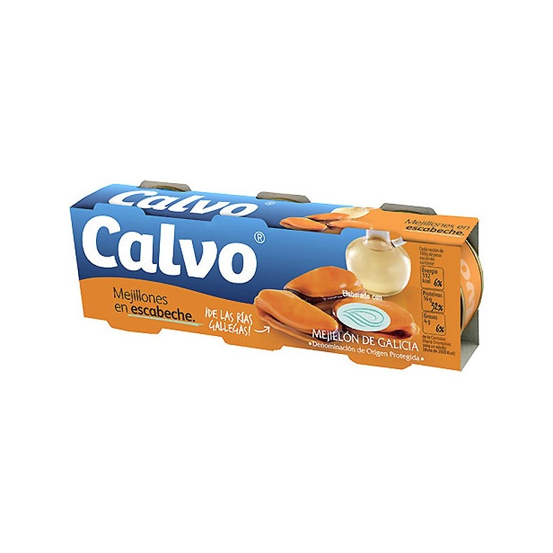 Mejillones en escabeche calvo