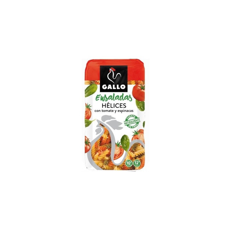 Hélices con tomate y espinaca gallo Hélices con tomate y espinaca gallo
