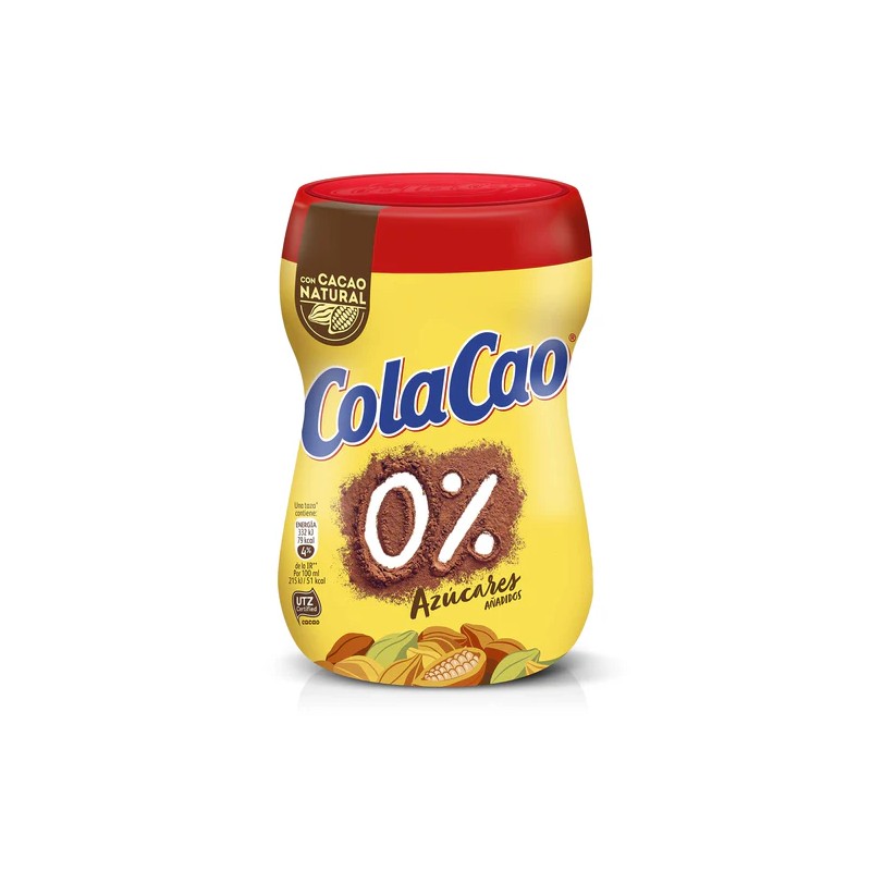 Colacao 0% azúcar. Más saludable.
