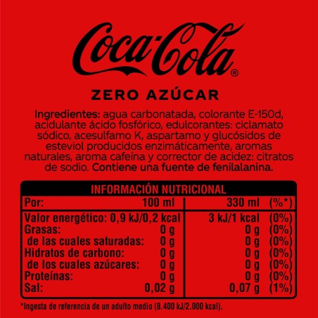 Coca Cola Zero unidad (envío solamente comunidad de Madrid)