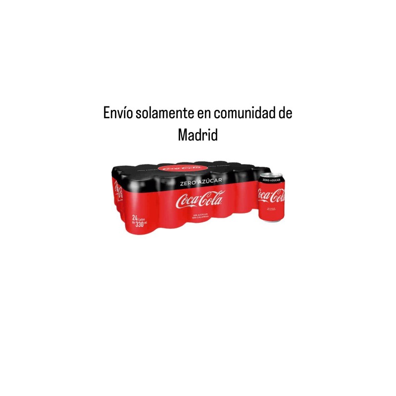 OFERTA Coca Cola Zero pack 24 latas 33cl (envío solamente en Comunidad de Madrid).