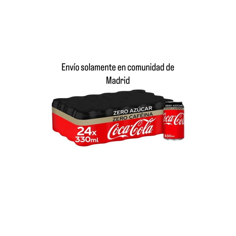 OFERTA Coca Cola Zero-Zero pack 24 latas 33cl (envío solamente en Comunidad de Madrid)