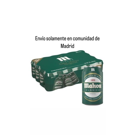 Cerveza Mahou Clásica 24 latas 33cl (envío solamente en Comunidad de Madrid)