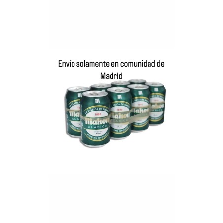 Mahou Clásica pack 8 lata 33 (envío solamente a comunidad de Madrid)