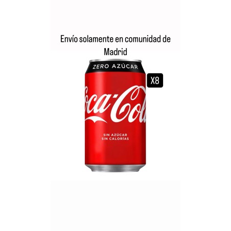 Coca Cola Zero Oferta 8 latas 33cl. (Envíos solamente en Comunidad de Madrid)