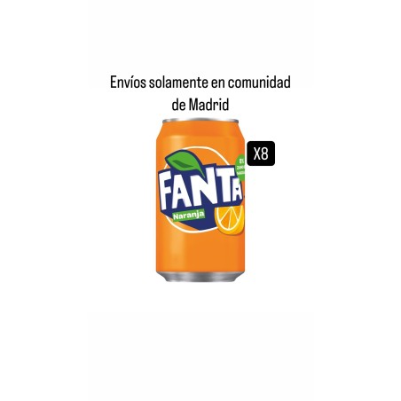 Fanta de Naranja pack 8 (solo envíos comunidad de Madrid)