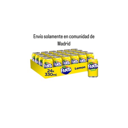 Fanta Limón pack 24 latas 33cl (envío solamente en Comunidad de Madrid)