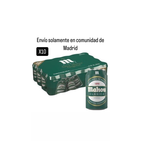 SÚPER OFERTA 10 cajas Mahou clásica (Envíos solamente en Comunidad de Madrid).