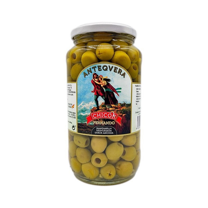 Aceituna manzanilla deshuesada sabor anchoa
