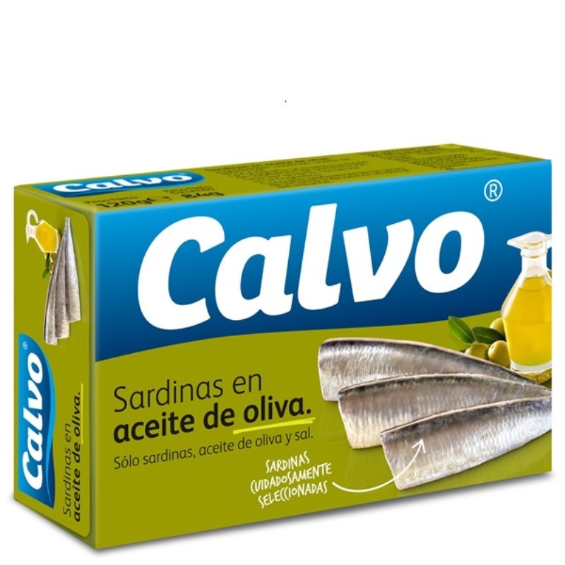 Sardinas en aceite de oliva calvo bajo en sal