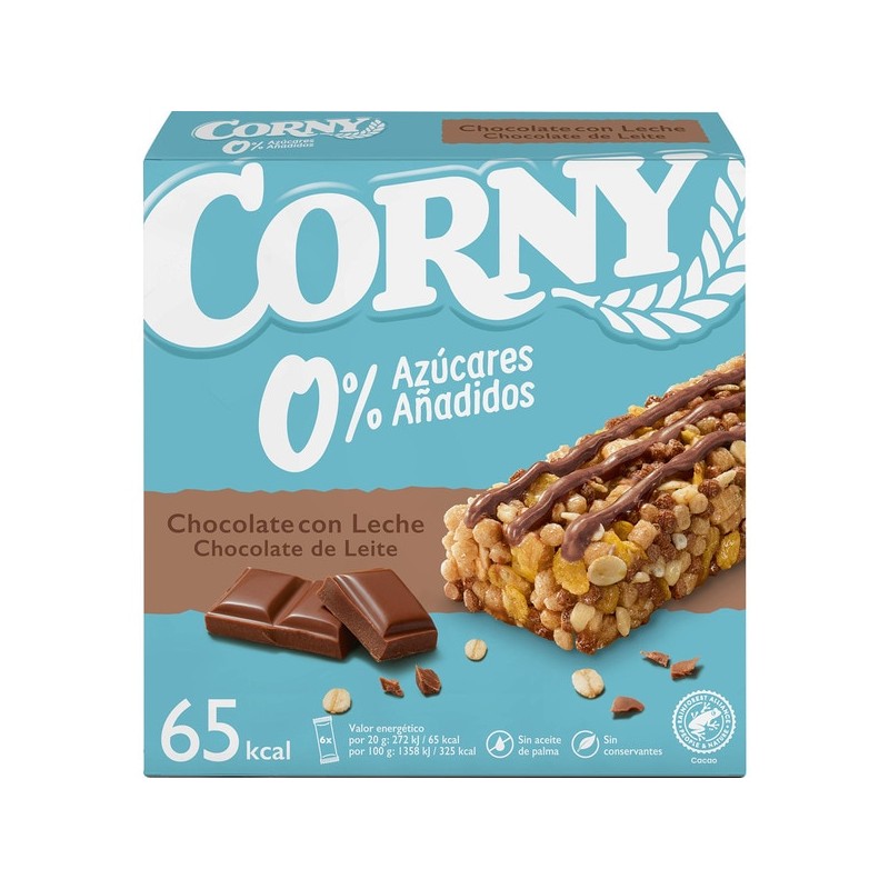 Barrita de chocolate corny 0% azúcares añadidos