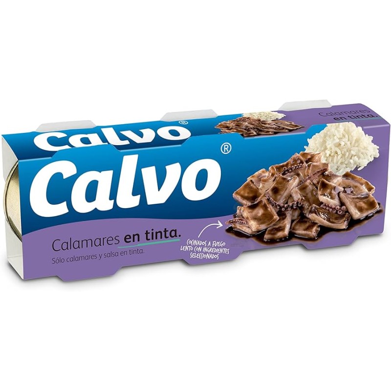 Calamares en su tinta de Calvo: pack de 3.