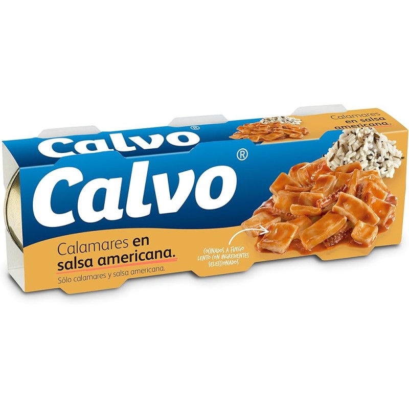 Calamares en Salsa Americana Calvo: pack de 3.