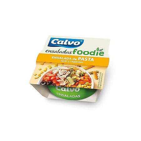 Ensalada Foodie de Pasta atún y vegetales de Calvo.