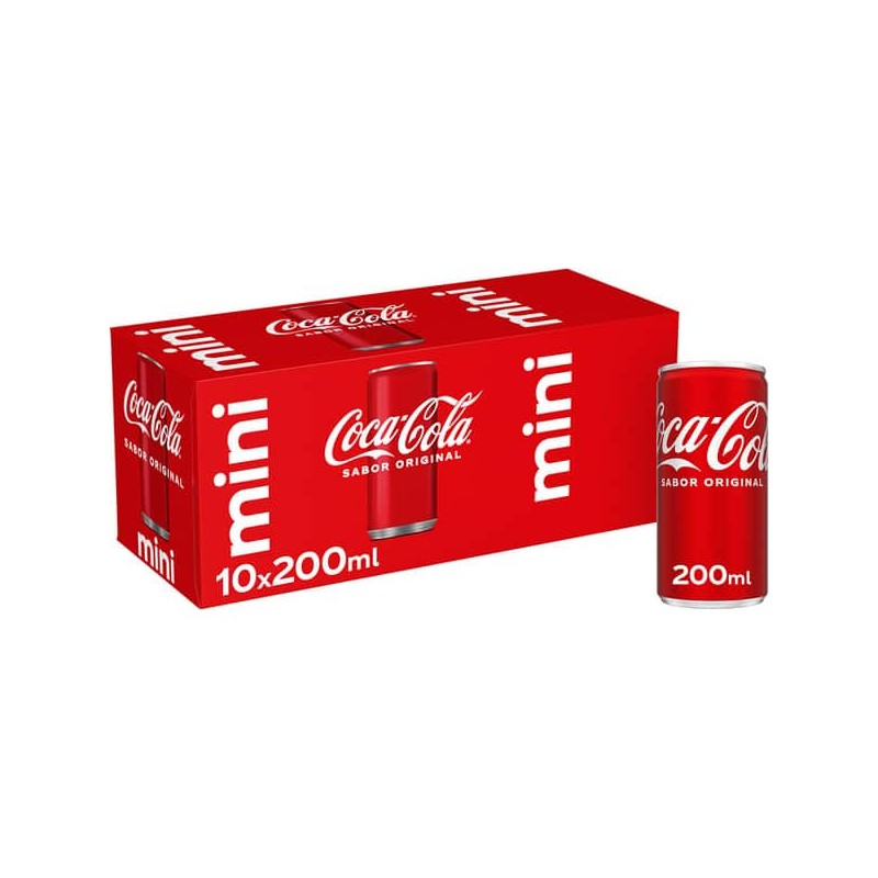 Pack 10 Mini Latas de Coca Cola Sabor Original. Pack 10 Mini Latas de Coca Cola Sabor Original.