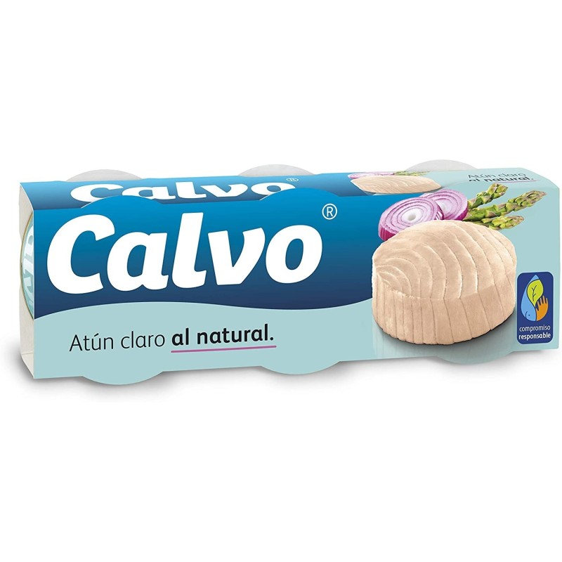 Atún Calvo al natural pack 3 X 80g